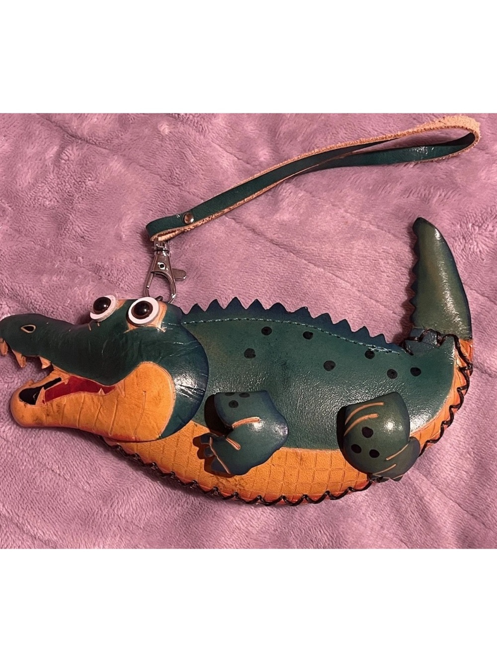 Giglio ( Florentine Lily)  Firenze leather Alligator purse Wristlet